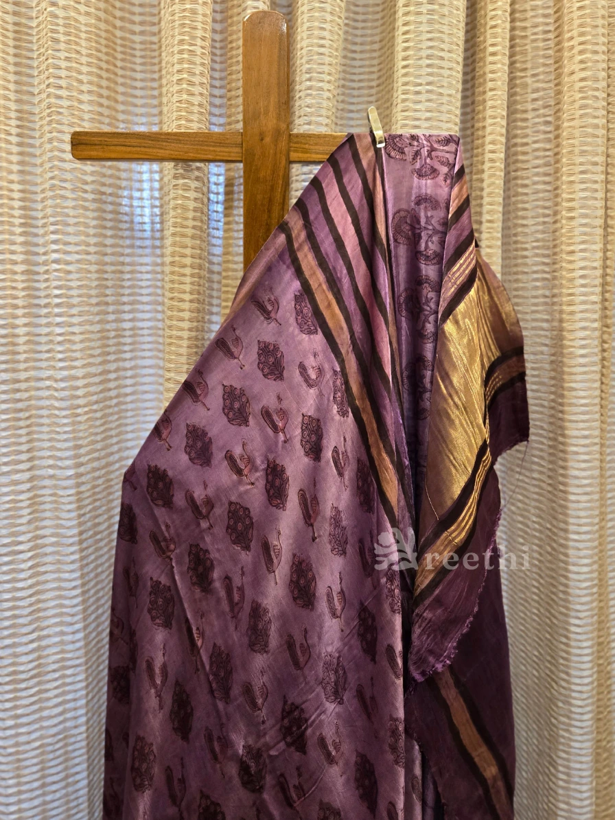 Gajji Silk - Handblock Printed